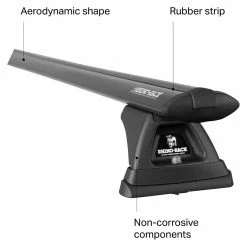 Rhino-Rack Roof Rack Bars Cap Topper Track Mount Package W/Aero Load Bars -Yakima Stylish Shop AERBARBK D2